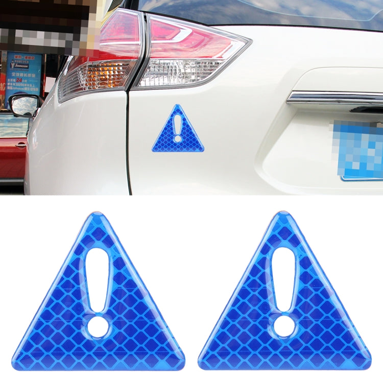 2 PCS Car-Styling Triangle Carbon Fiber Warning Sticker Decorative Sticker
