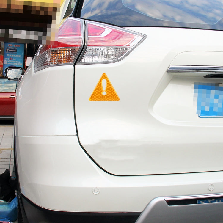 2 PCS Car-Styling Triangle Carbon Fiber Warning Sticker Decorative Sticker