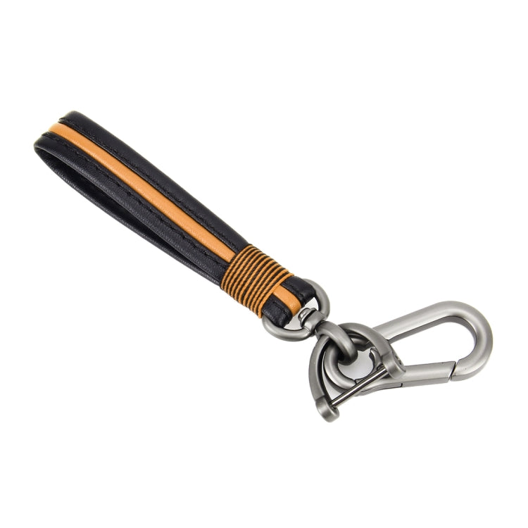 Leather Strap + Metal Buckle Keychain Simple Style Key Ring