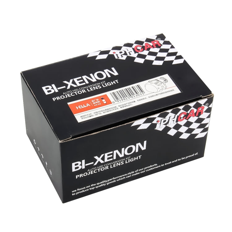 IPHCAR Hella 5 DC12V 35W 5500K 3.0 inch Non-destructive Installation Bi-Xenon Projector Lens Light with Special Light Bulb for Left Driving