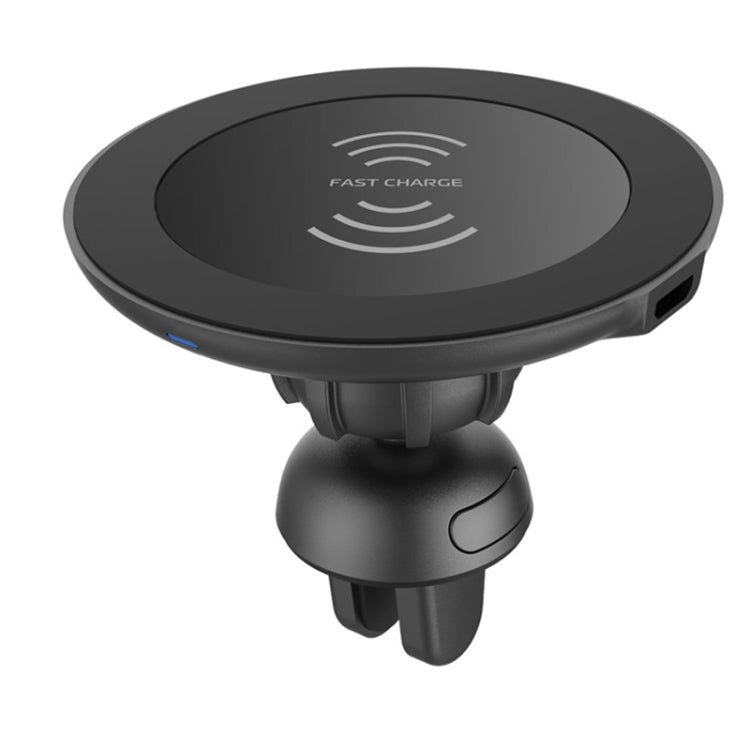 BQ003 2-in-1 Phone Holder QC3.0 Magnetic Wireless Car Charger, For iPhone, Galaxy, Huawei, Xiaomi, LG, HTC etc. QI Standard Smart Phones(Black)