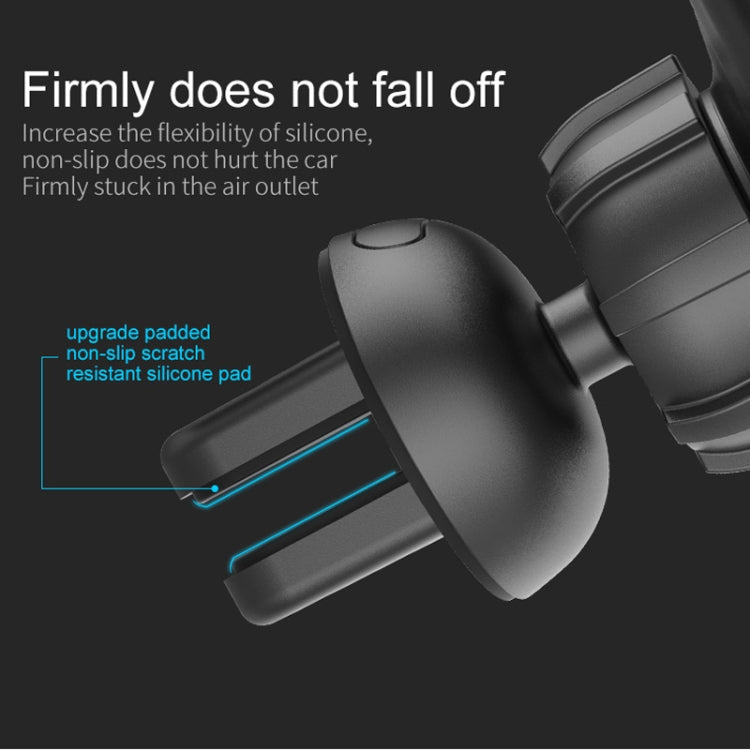 BQ003 2-in-1 Phone Holder QC3.0 Magnetic Wireless Car Charger, For iPhone, Galaxy, Huawei, Xiaomi, LG, HTC etc. QI Standard Smart Phones(Black)