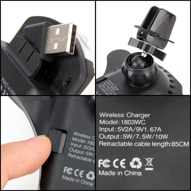 Universal Car Wireless Charger Air Vent Mount Phone Holder Stand, For iPhone, Galaxy, Sony, Lenovo, HTC, Huawei and other Smartphones(Width: 4.2-8.0cm)