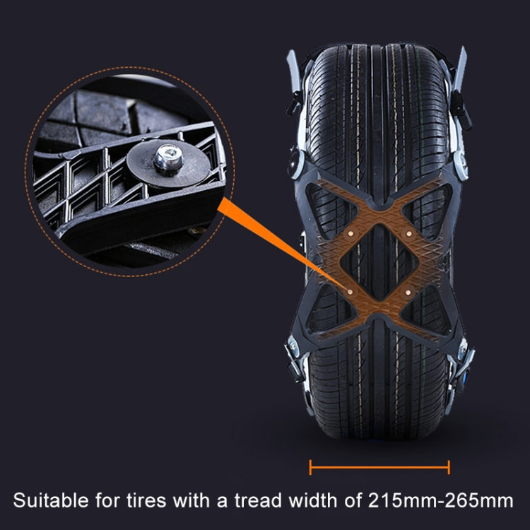6 PCS Car Tire Emergency Cross Anti-skid Chains Tyre Anti-slip Chains (Large Size)