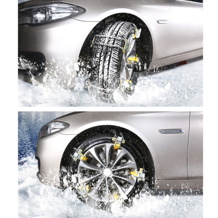 10 PCS Winter Car Snow Tire Anti-skid Chains Tyre Anti-slip Chains Metal Chains Gloves Snow Shovel Set for Family Car