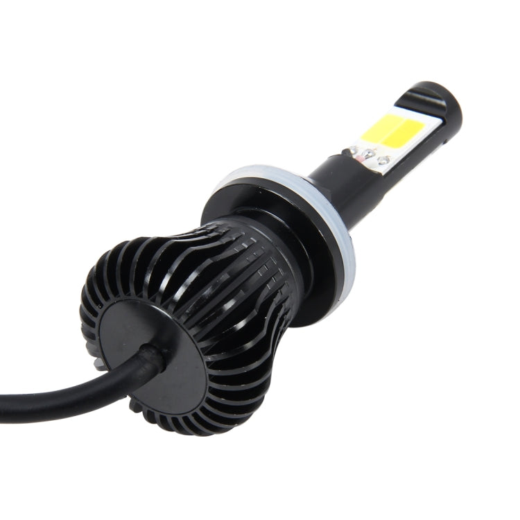 2 PCS 880/881/H27 DC 12V 6W 6000K+3500K Car LED Fog Lights with Double-sided COB Lamps (White Light+Yellow Light)