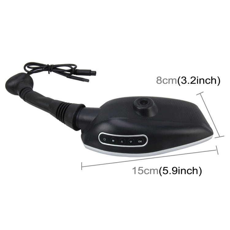 A Pair 2.4inch DC 12V-100V DVR Loop Recording 1080P High Resolution Motorcycle Driving Recorder Motorcycle Rear Mirror Cam without TF Card