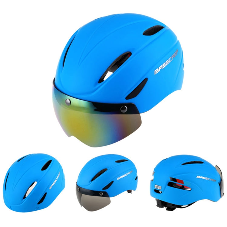 Base Camp Colorful Men and Women Road Mountain Bike Magnetic Goggles Helmets Riding Safety Helmet Head Circumference Fit for 56-62cm