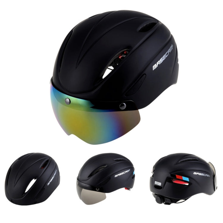 Base Camp Colorful Men and Women Road Mountain Bike Magnetic Goggles Helmets Riding Safety Helmet Head Circumference Fit for 56-62cm