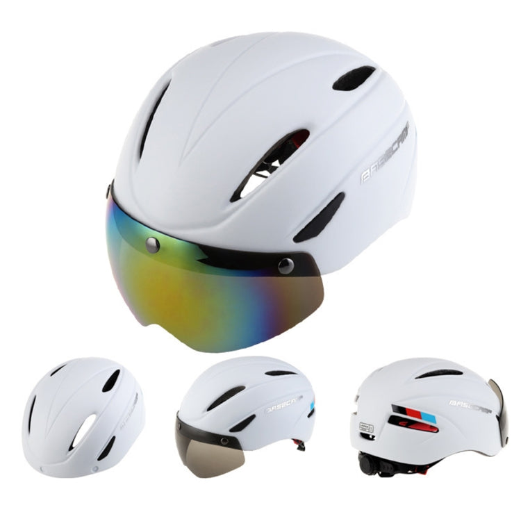 Base Camp Colorful Men and Women Road Mountain Bike Magnetic Goggles Helmets Riding Safety Helmet Head Circumference Fit for 56-62cm
