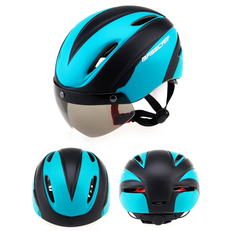 Base Camp Colorful Men and Women Road Mountain Bike Magnetic Goggles Helmets Riding Safety Helmet Head Circumference Fit for 56-62cm