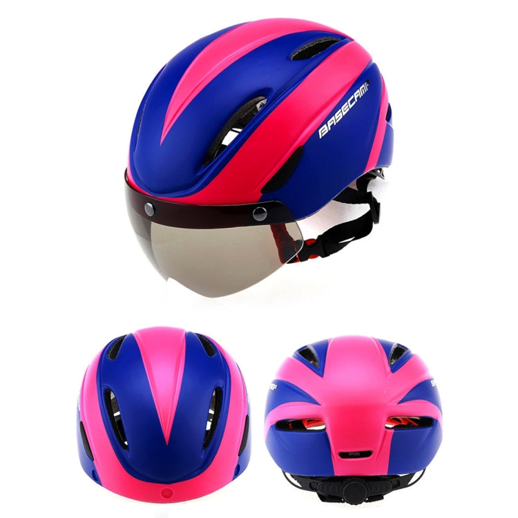 Base Camp Colorful Men and Women Road Mountain Bike Magnetic Goggles Helmets Riding Safety Helmet Head Circumference Fit for 56-62cm