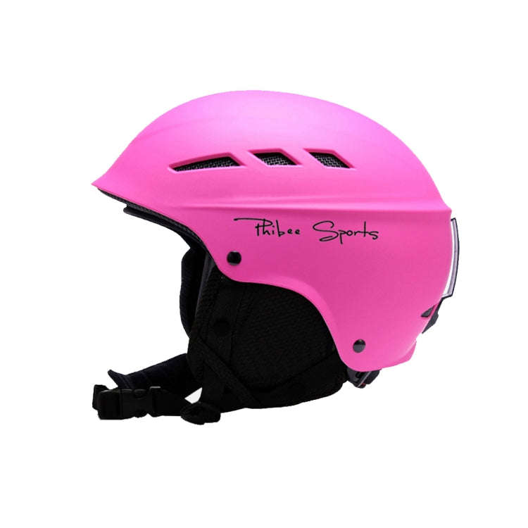 Single and Double Plate Skiing Professional Protective Helmet 8 Air Vents PC Shell Adjustable Buckle Parent-child Protective Helmet, Size: S, Fit for 50-56cm