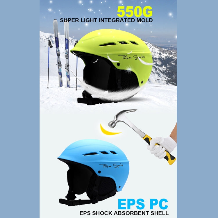 Single and Double Plate Skiing Professional Protective Helmet 8 Air Vents PC Shell Adjustable Buckle Parent-child Protective Helmet, Size: S, Fit for 50-56cm