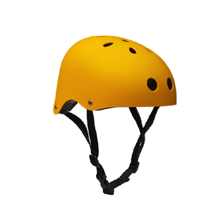 Climbing Equipment Safety Helmet Cave Rescue Children Adult Helmet Development Outdoor Hiking Skiing Supplies Suitable Head Circumference: 57-60cm, Size: L(Yellow)