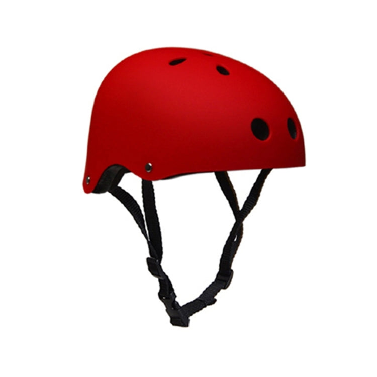 Climbing Equipment Safety Helmet Cave Rescue Children Adult Helmet Development Outdoor Hiking Skiing Supplies Suitable Head Circumference: 57-60cm, Size: L(Red)