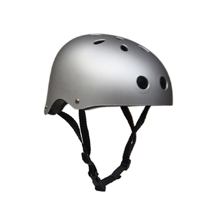 Climbing Equipment Safety Helmet Cave Rescue Children Adult Helmet Development Outdoor Hiking Skiing Supplies Suitable Head Circumference: 50-54cm, Size: S(Silver)