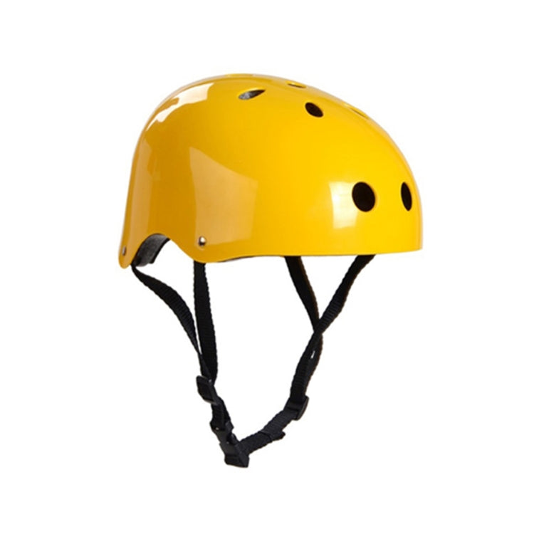 Climbing Equipment Safety Helmet Cave Rescue Children Adult Helmet Development Outdoor Hiking Skiing Supplies Suitable Head Circumference: 54-57cm, Size: M(Yellow)