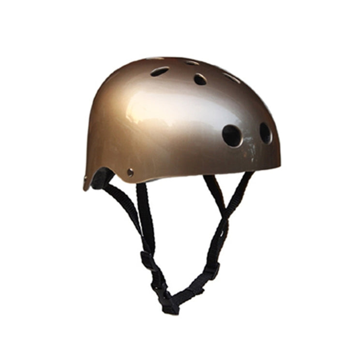 Climbing Equipment Safety Helmet Cave Rescue Children Adult Helmet Development Outdoor Hiking Skiing Supplies Suitable Head Circumference: 54-57cm, Size: M(Gold)