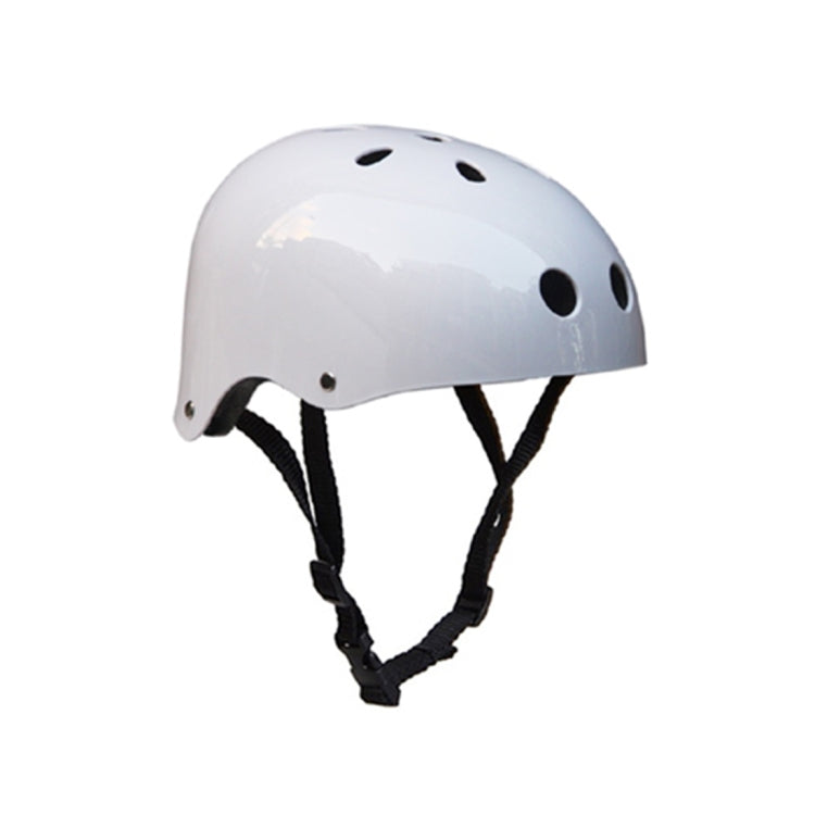 Climbing Equipment Safety Helmet Cave Rescue Children Adult Helmet Development Outdoor Hiking Skiing Supplies Suitable Head Circumference: 54-57cm, Size: M(White)