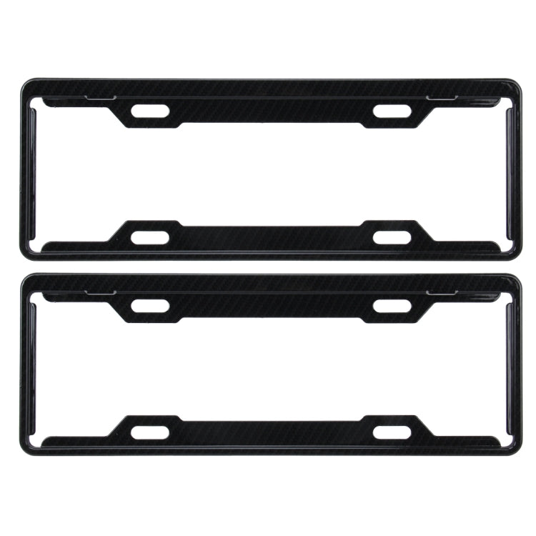 2 PCS Carbon Lead License Plate Frame Simple and Beautiful Car License Plate Frame Holder Universal License Plate Holder(Black)