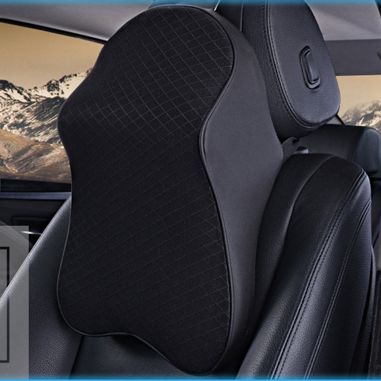 Dual-purpose Rebound Memory Foam Car Headrest Pillow Breathable Waist Back Cushion