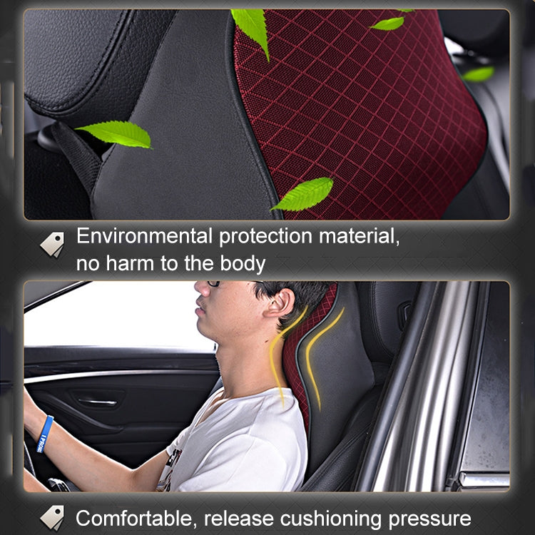 Dual-purpose Rebound Memory Foam Car Headrest Pillow Breathable Waist Back Cushion