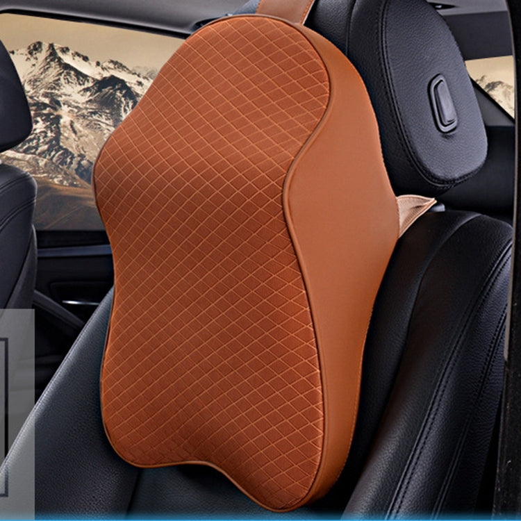 Dual-purpose Rebound Memory Foam Car Headrest Pillow Breathable Waist Back Cushion
