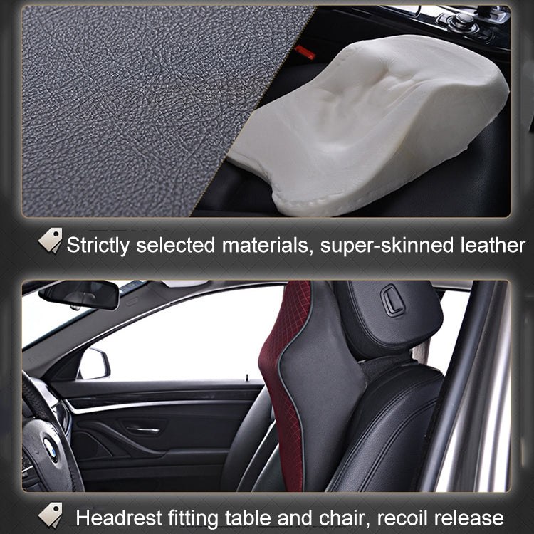 Dual-purpose Rebound Memory Foam Car Headrest Pillow Breathable Waist Back Cushion