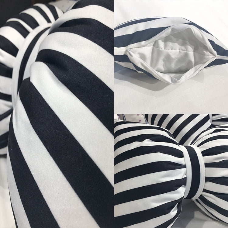 Classical Stripe Bowknot Style Breathable Car Headrest Neck Pillow, Size: 23*30cm