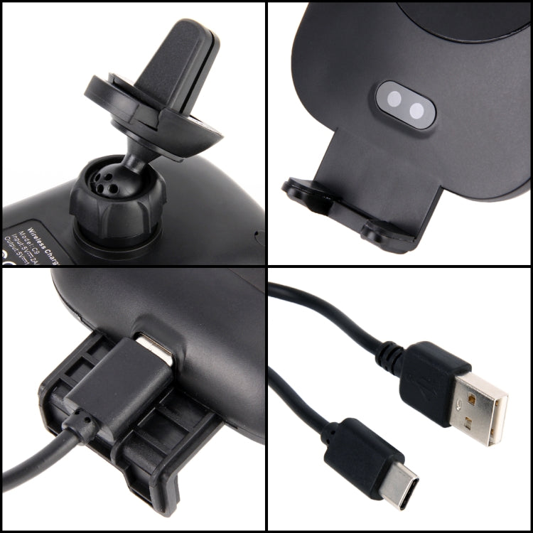 Universal Car Wireless Charger Air Vent Mount Phone Holder Stand, For iPhone, Galaxy, Sony, Lenovo, HTC, Huawei and other Smartphones (Width: 6-8.5cm)