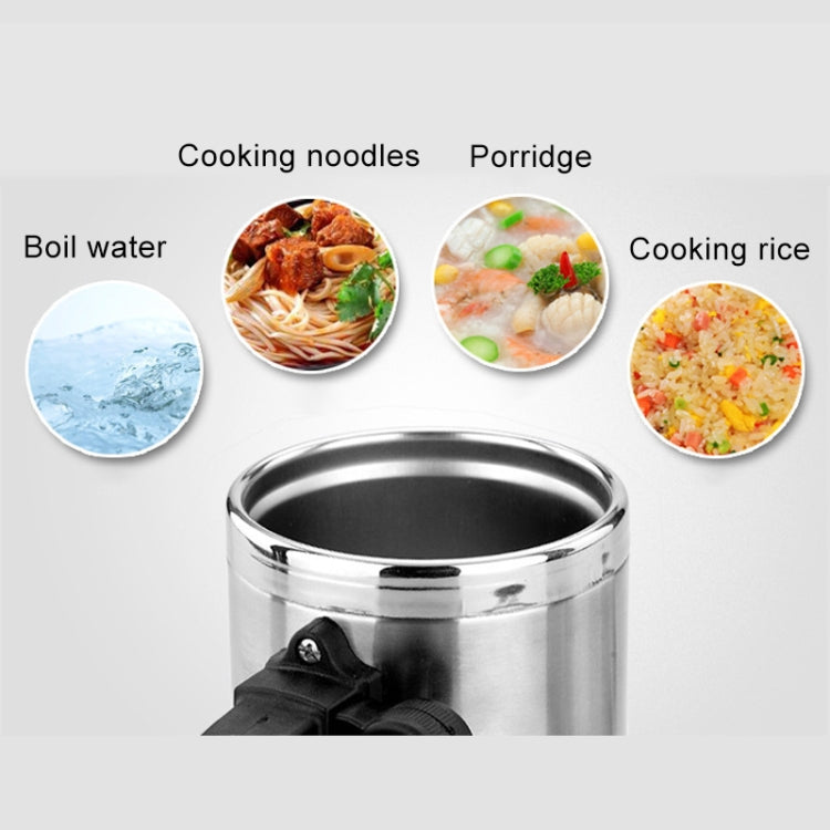 DC 12V Stainless Steel Car Electric Kettle Heated Mug Heating Cup with Charger Cigarette Lighter for Car, Capacity: 500ML