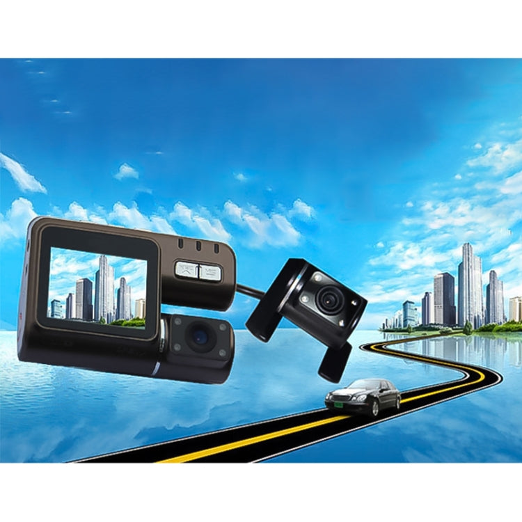 i1000X6 2.0 inch 170 Degrees Wide Angle Double Lens Full HD 1080P Video Car DVR, Support TF Card (32GB Max) / Motion Detection