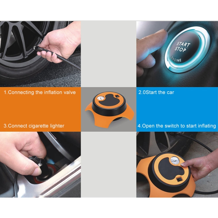 DC12V 120W 10A 50PSI 28 Cylinder Portable Tire Inflator Car Electric Air Compressor Car Tire Pump Inflatable Pump with 3.0m Power Cord