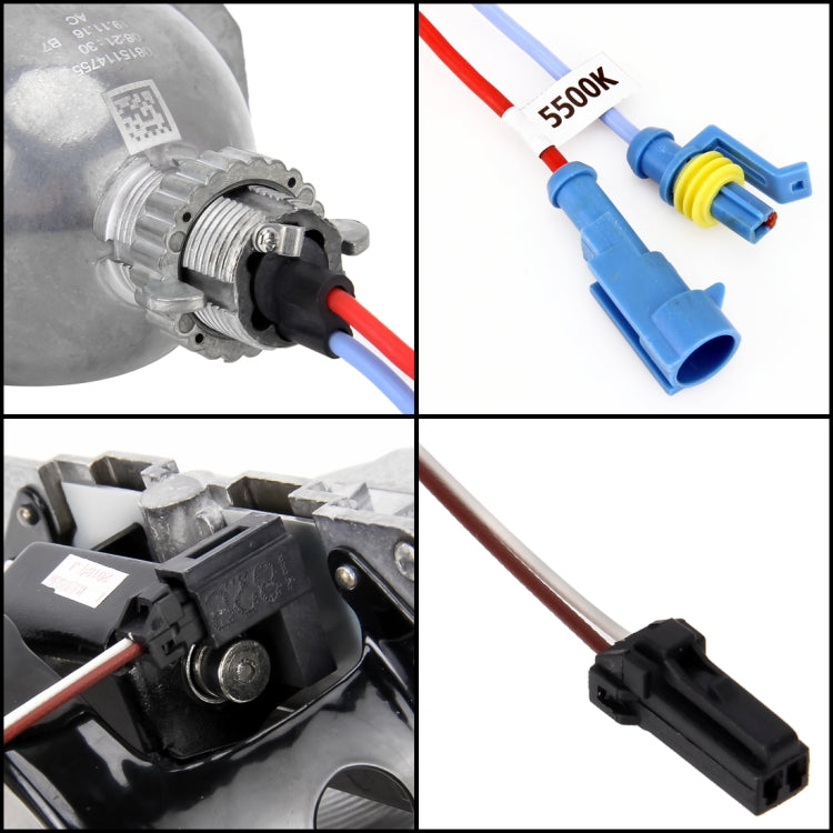 IPHCAR Q7 DC12V 35W 5500K 3.0 inch Non-destructive Modification Bi-Xenon Projector Lens Light with Special Light Bulb for Left Driving