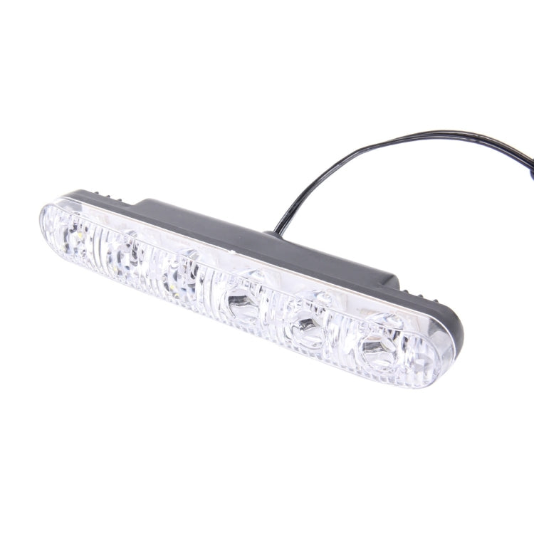 2 PCS CARFU AC-2010 DC 12V 3W 150LM 5000K 6 LEDs Car DRL Daytime Running Lights Lamp,Cable Length:90cm(White Light)