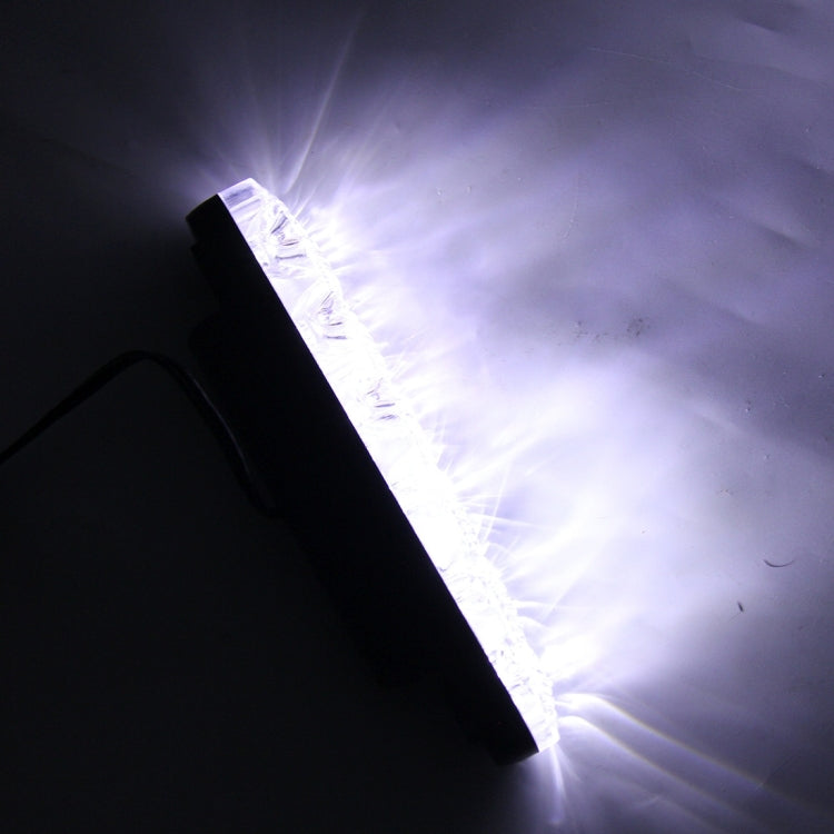 2 PCS CARFU AC-2010 DC 12V 3W 150LM 5000K 6 LEDs Car DRL Daytime Running Lights Lamp,Cable Length:90cm(White Light)