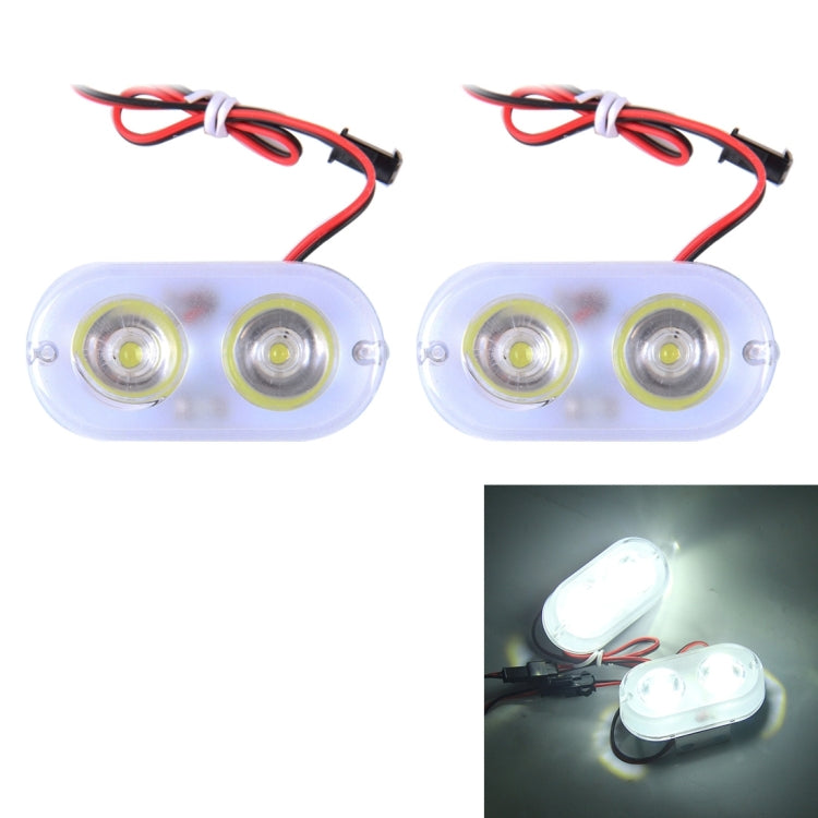 2 PCS HAOYUAN HY-1537 DC 12V 3W 150LM 5000K 4 LEDs Car Flashing DRL Daytime Running Lights Lamp(White Light)