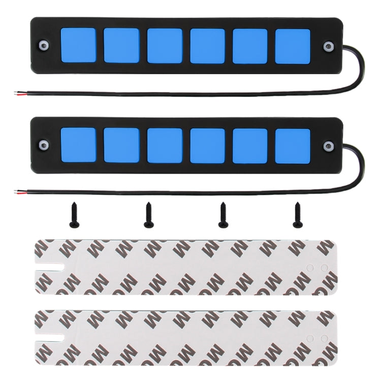 2 PCS DC 12V 7.4W Square Shape LED Daytime Running Lights Lamp COB LEDs