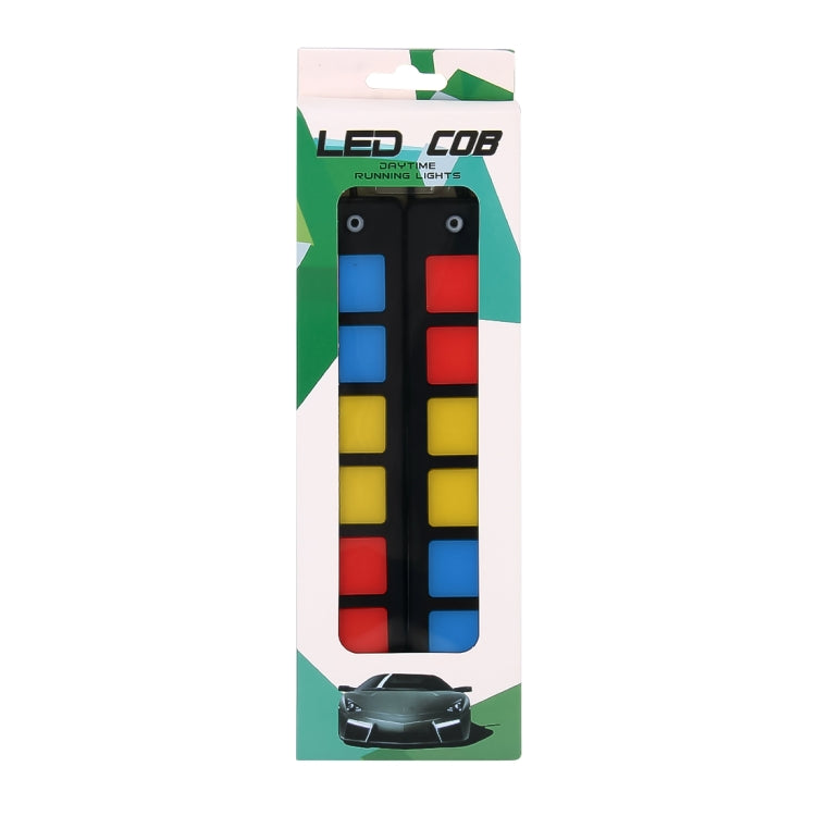 2 PCS DC 12V 7.4W Square Shape LED Daytime Running Lights Lamp COB LEDs