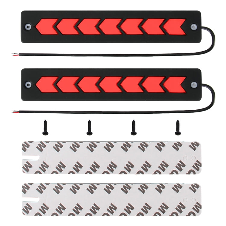 2 PCS DC 12V 7.4W Arrow Shape LED Daytime Running Lights Lamp COB LEDs