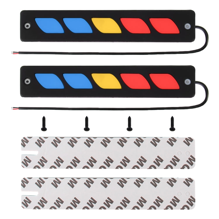 2 PCS DC 12V 7.4W Diamond Shape LED Daytime Running Lights Lamp COB LEDs