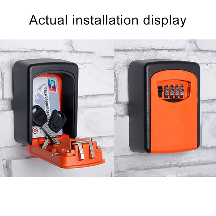 Wall-hanging Key Storage Box with Metal 4-Digit Password Lock