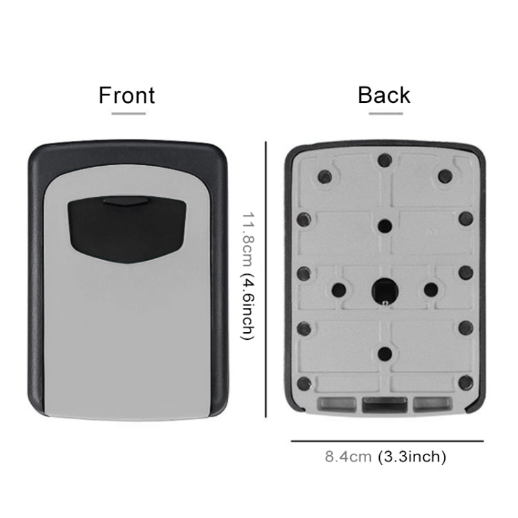 Wall-hanging Key Storage Box with Metal 4-Digit Password Lock