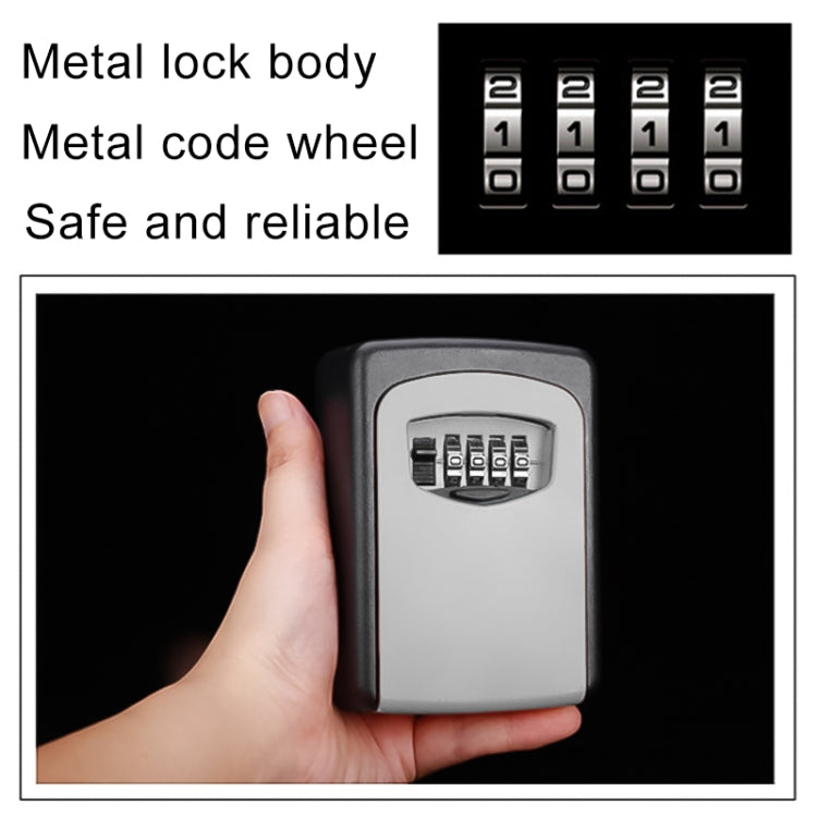 Wall-hanging Key Storage Box with Metal 4-Digit Password Lock