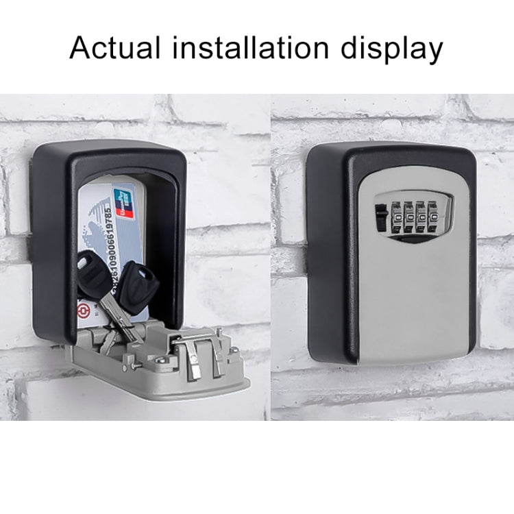 Wall-hanging Key Storage Box with Metal 4-Digit Password Lock