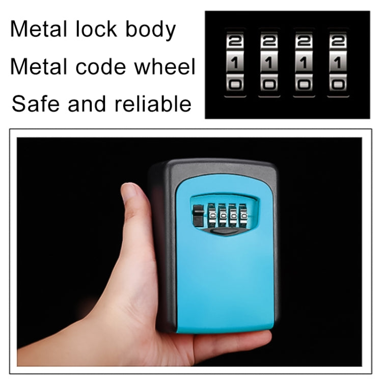 Wall-hanging Key Storage Box with Metal 4-Digit Password Lock