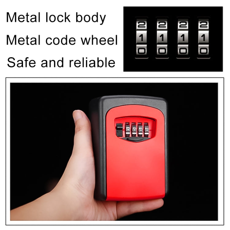 Wall-hanging Key Storage Box with Metal 4-Digit Password Lock