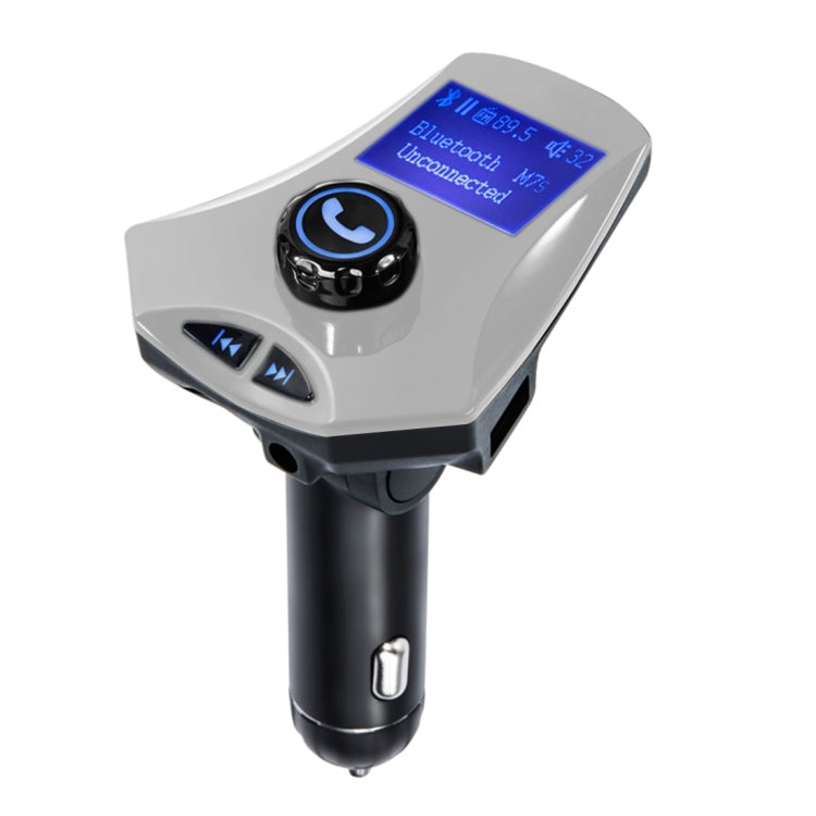 M7S Rotatable Multifunctional Wireless Car Bluetooth FM Transmitter, Support Hands-free Answer Phone & TF Card / AUX / U Disk Music Play & Smartphones USB Charging Function