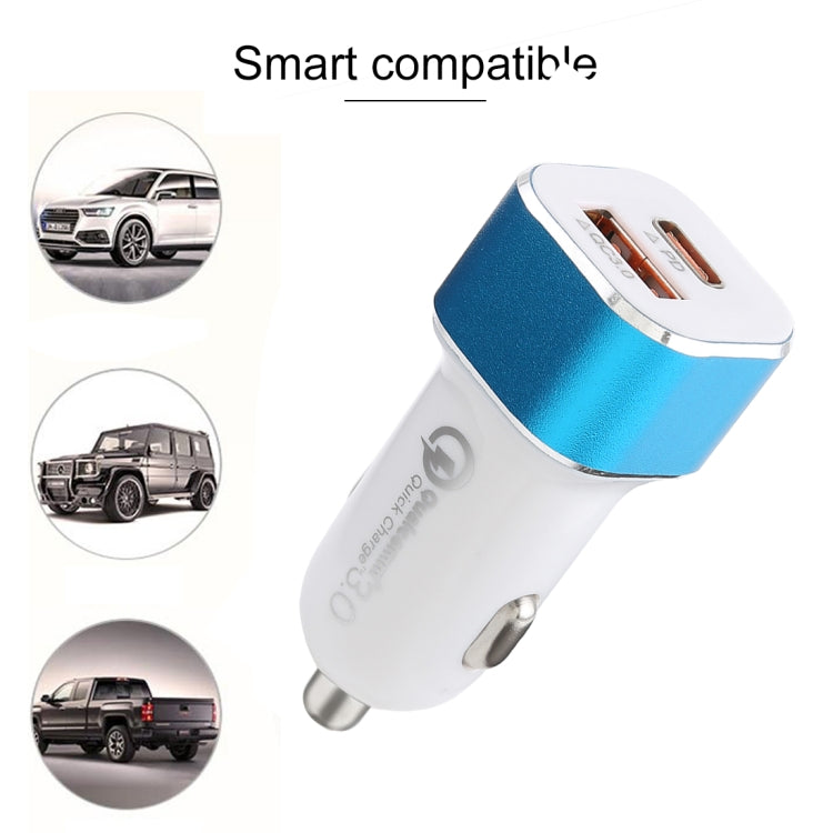 Type-C QC3.0 Dual USB Smart Fast Car Charger